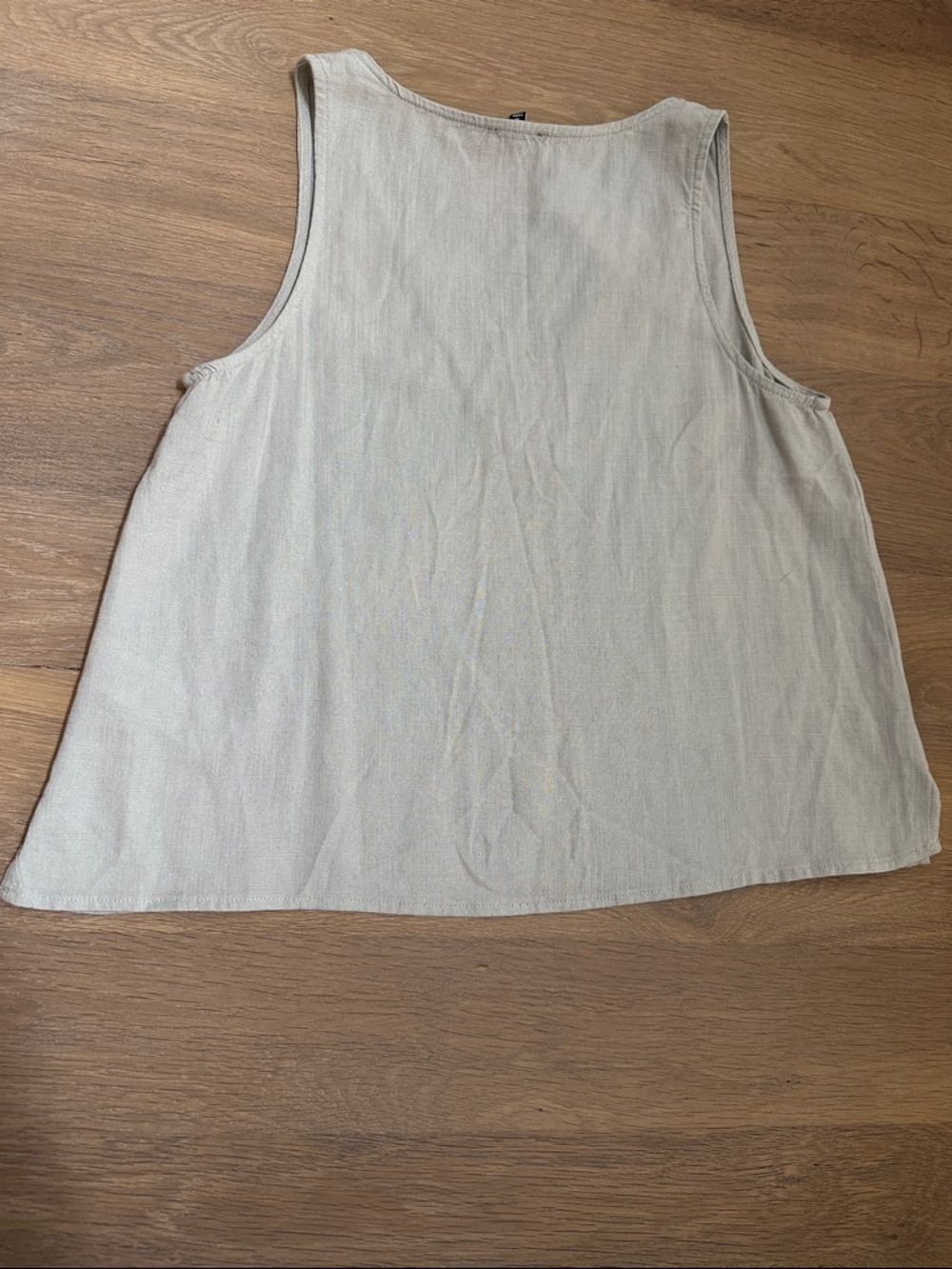 NWT Splendid Lara Split Neck Tank Linen Blend (Natural, XS) - Picture 7 of 9
